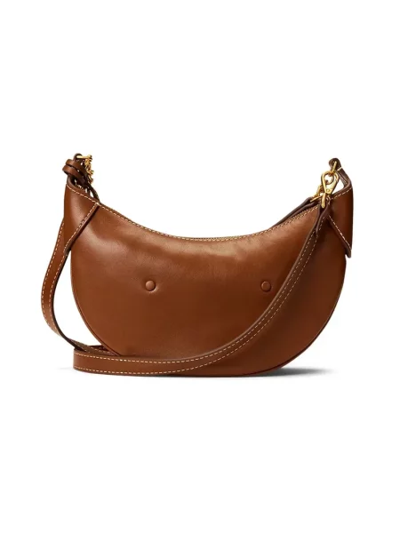 Polo Ralph Lauren torebka crossbody skórzana brązowa