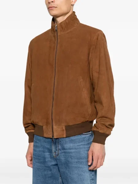 Sneakerși Polo Ralph Lauren din piele de căprioară maro