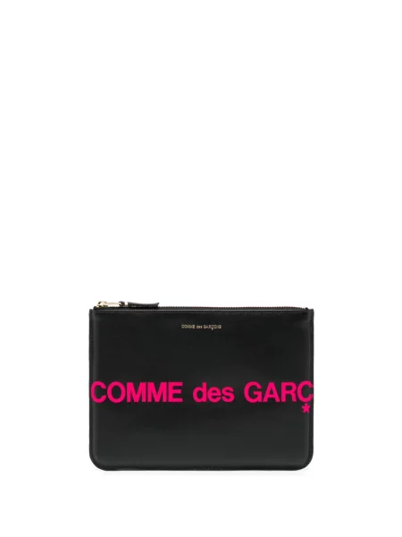 Portofel Comme Des Garçons Wallet din piele cu imagine negru