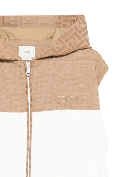 Bluza z kapturem dziecięca Fendi biała