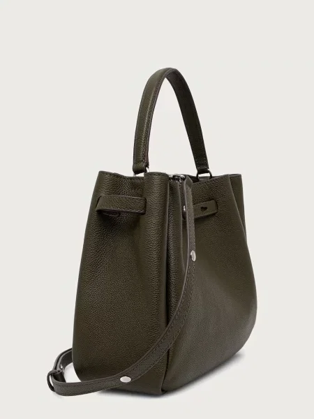 Geantă shopper Tory Burch din piele verde