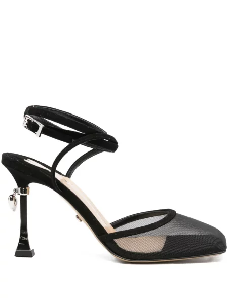 Pantofi cu toc Mach & Mach plasă negru