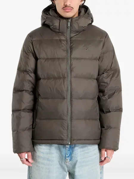 Geacă Calvin Klein cu glugă gri
