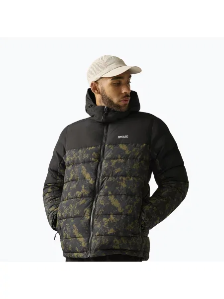 Geacă izolată pentru bărbați REGATTA Aldthron textured print/black negru