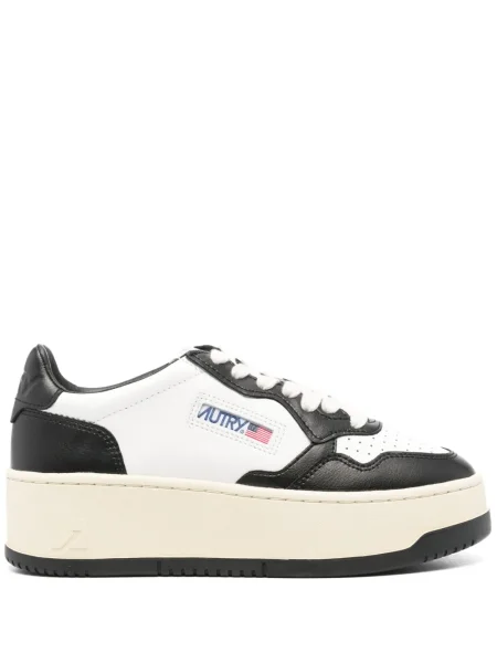 Sneakerși Autry cu platformă alb