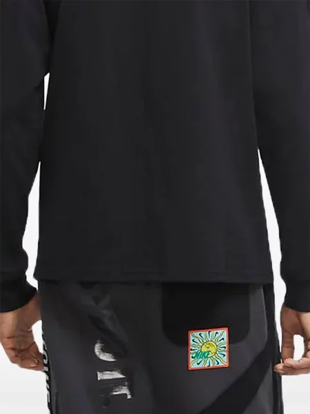 Lung tricou Nike Air Force 1 din fleece alergare negru
