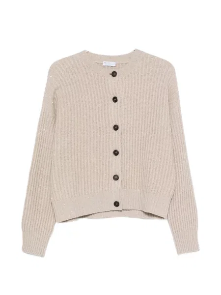 Cardigan Brunello Cucinelli cu paiete tricotate