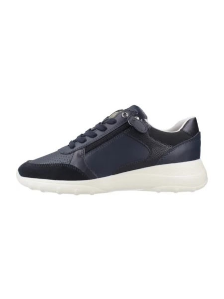Lniane sneakersy Geox niebieskie