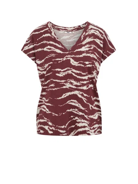 WE Fashion Tricou roşu închis alb