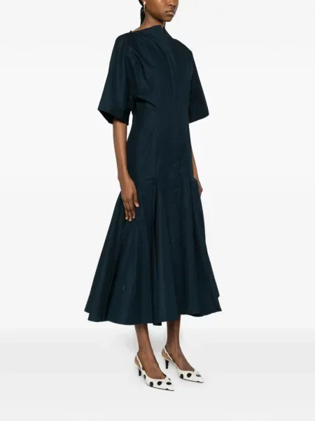 Rochie midi Jacquemus în linie A albastru
