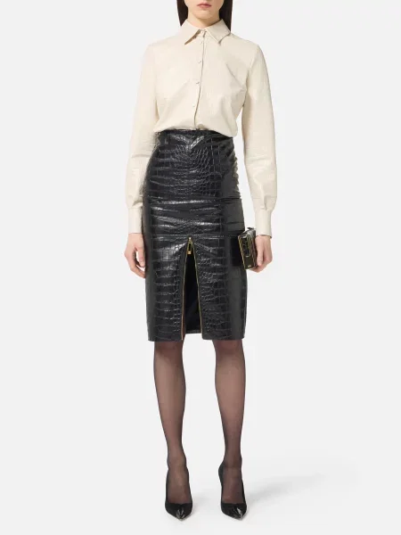 Рубашка Elisabetta Franchi бежевая
