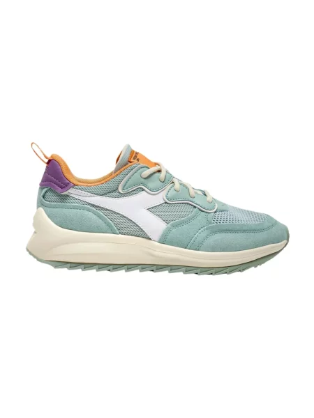 Sneakersy Diadora zamszowe z siateczki niebieskie