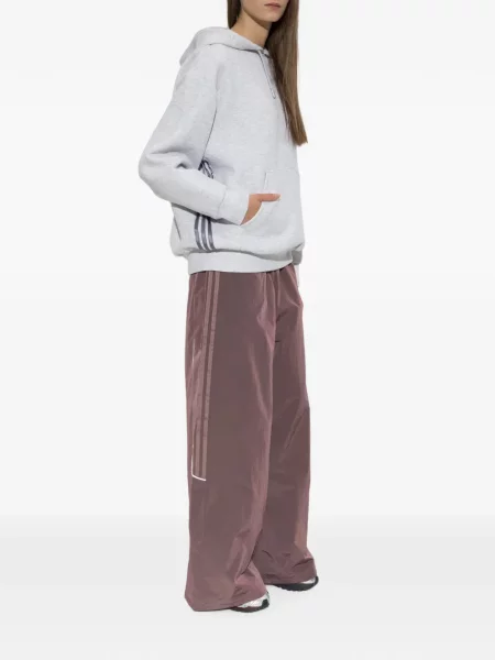 Hanorac cu glugă Adidas cu broderie gri