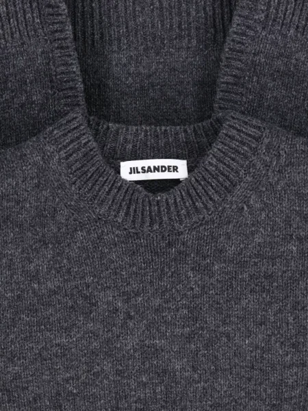 Pulover Jil Sander cu spatele deschis gri