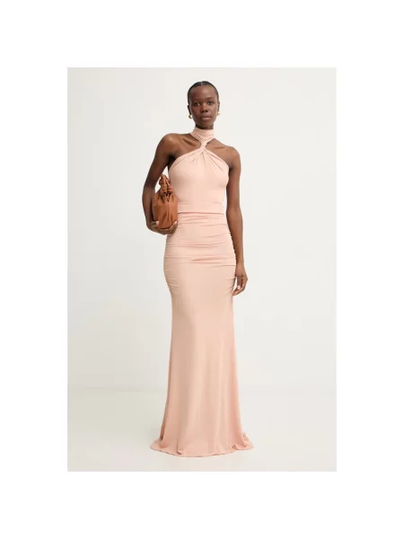 Długa spódnica maxi Elisabetta Franchi różowa