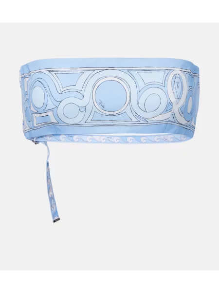 Top Pucci cu imagine albastru