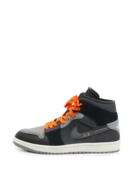 Sneakerși Jordan Air Jordan 1 cu șireturi din piele gri
