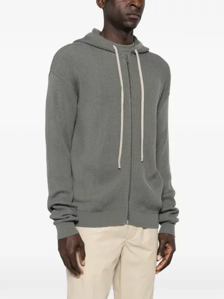 Cardigan Rick Owens cu glugă verde