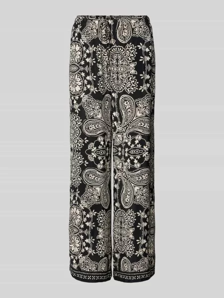 Spodnie o kroju loose fit o szerokości z czystej model EMZA AJA' Only czarne