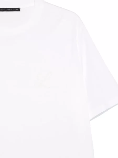 Тениска Low Brand бродирана бяло