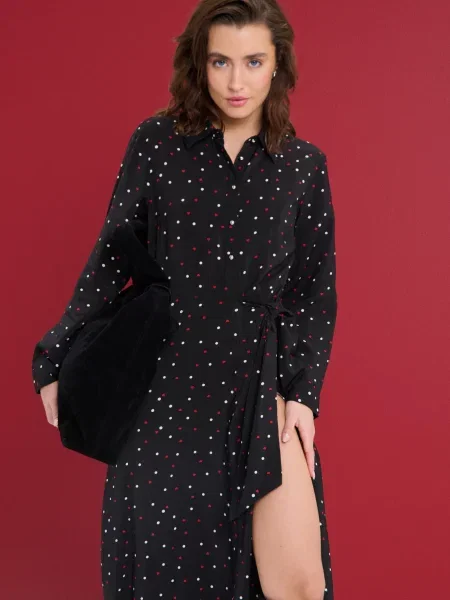 Сукня з декоративним зав’язуванням із в’язкозою різнобарвний