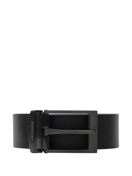 Cu centură reversibil curea Burberry în carouri negru