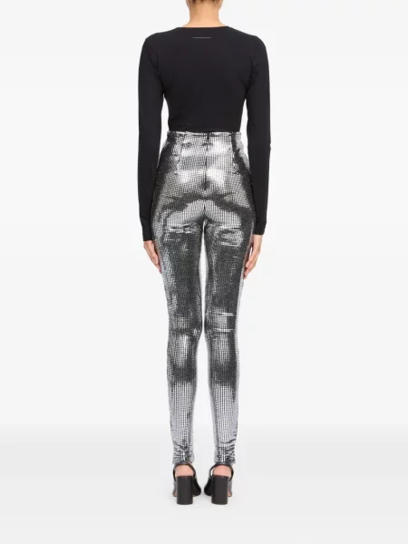 Παντελόνι Mm6 Maison Margiela ασημί