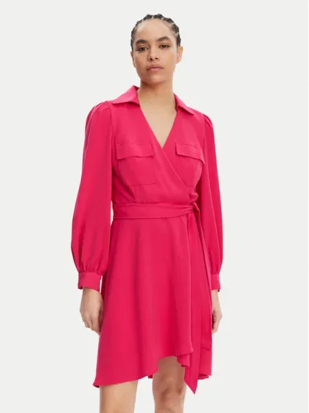 Srajčna obleka DKNY roza