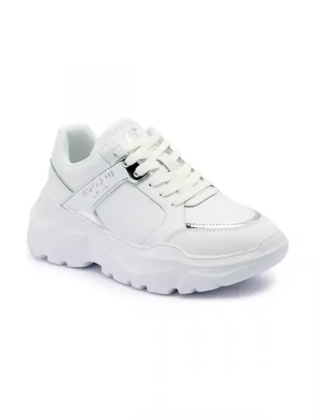 Just Cavalli De piele sneakers alb