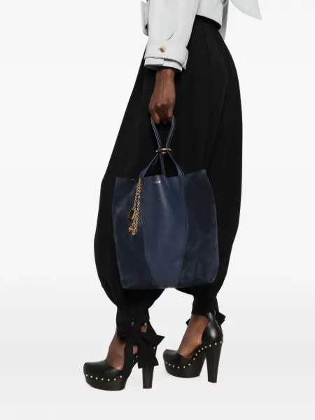 Geantă shopper Chloé albastru