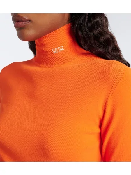 Top Loewe tricotate portocaliu