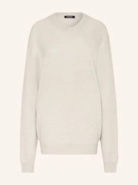 Black Palms Sweter Z Wełny Merino Z Dodatkiem Kaszmiru beige czarny