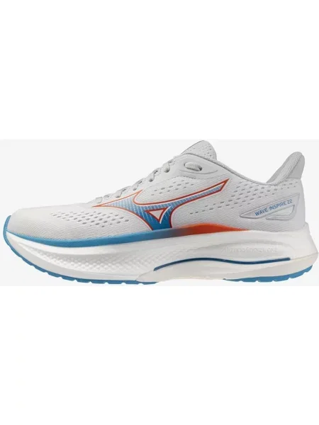 Buty do biegania Mizuno Wave Inspire 22 niebieski jasnoniebieski pomarańczowy 40 biały