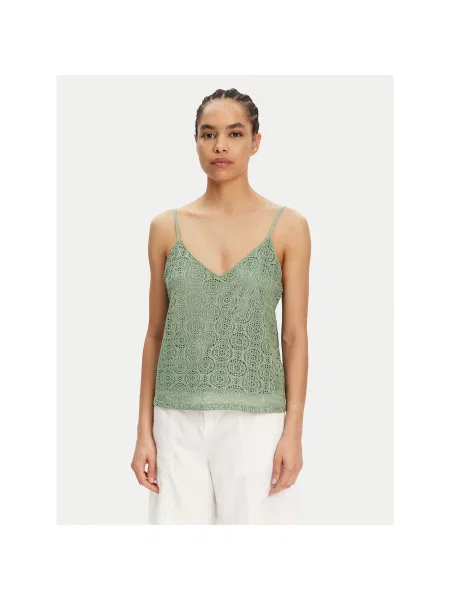 Vero Moda Marškinėliai Maya Regular Fit žalia