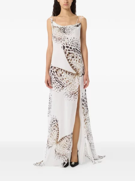 Rochie Blumarine cu imagine asimetrică alb