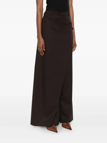 Spodnie The Nina Studio kopertowe brązowe