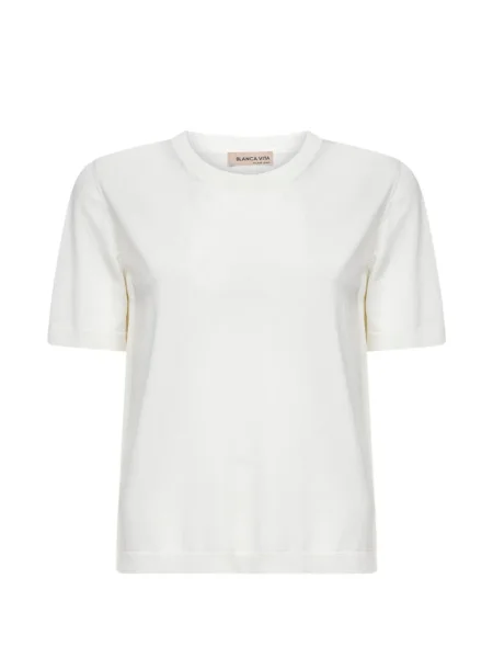 Krótki sweter Blanca Vita prążkowany