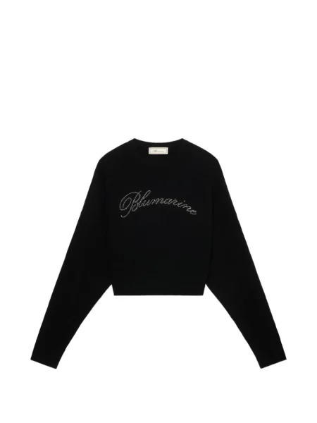 Stras pulover Blumarine de lână negru