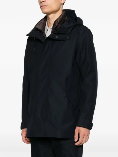 Geacă parka On The Bund cu glugă albastru