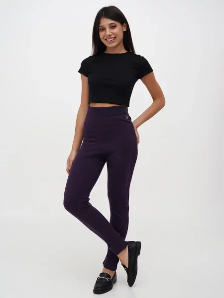 Легінси Sassofono вовна/акрил фіолетовий