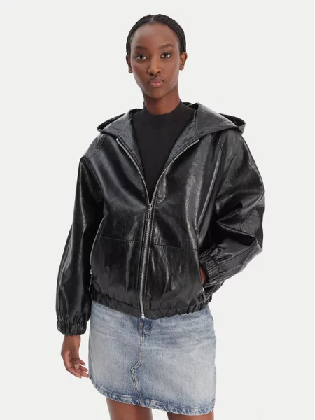 MICHAEL Michael Kors Jakna iz umetnega usnja črna