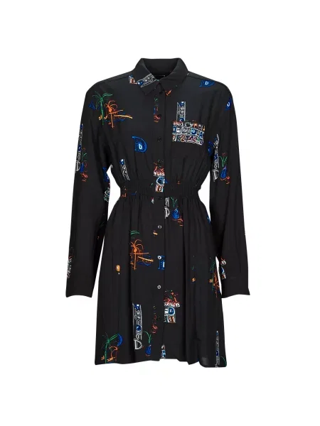 Mini obleka Desigual črna