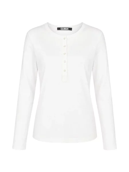 Lung top Club21 Collection alb