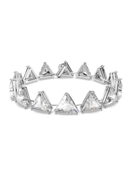 Lniana bransoletka Swarovski szara