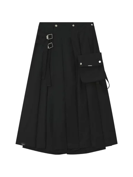 Pantaloni palazzo Musium Div. cu cataramă negru