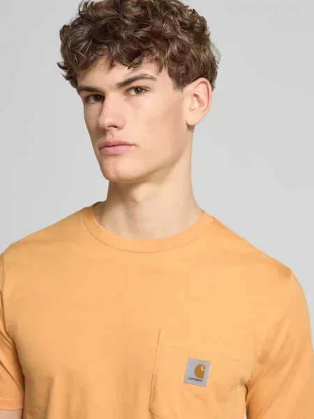 T-shirt w kroju regular fit z naszywką z logo Carhartt Work In Progress pomarańczowa
