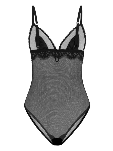 Skaidrus nėriniuotas glaustinukė Dolce & Gabbana juoda