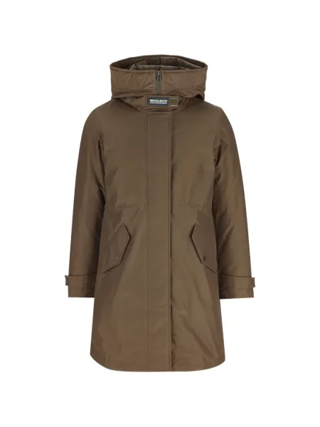 Geacă parka Woolrich cu glugă verde