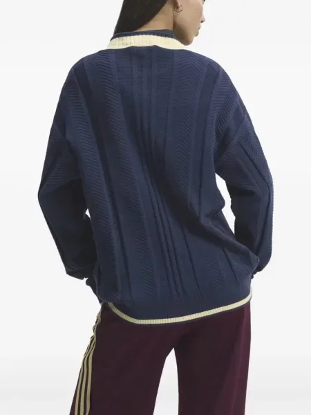 Cardigan Adidas cu broderie albastru