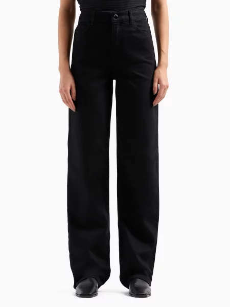 Широкие джинсы Emporio Armani черные